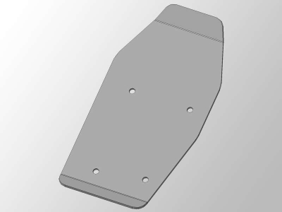 Защита дифференциала ТСС алюминий 4 мм для Toyota RAV4 2015-2019