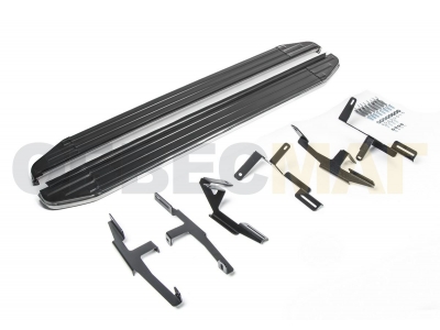 Пороги алюминиевые Rival Premium для Mazda CX-9 2017-2021