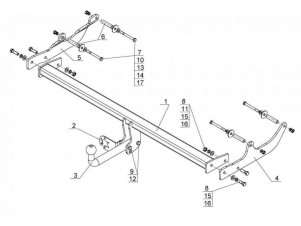 ТСУ Фаркоп Avtos на Renault Fluence № RN 09